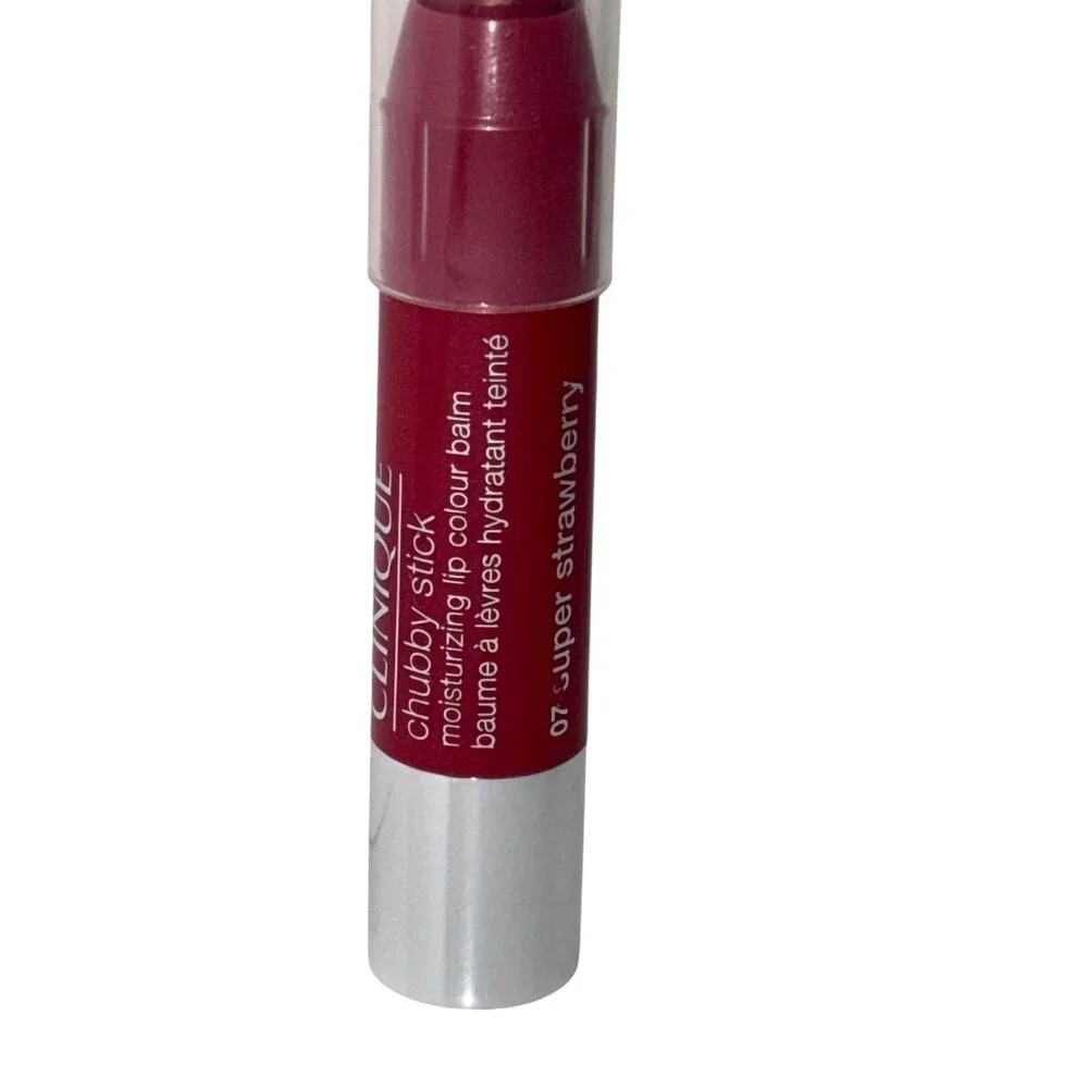 Clinique Chubby Stick 07 Super Strawberry Tinted Moisturizing Lip Balm Hydrating